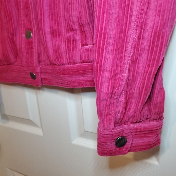 Cabi Cheeky Topper Pink Corduroy Button Front Jacket Style 4124 Sz M - Picture 6 of 13